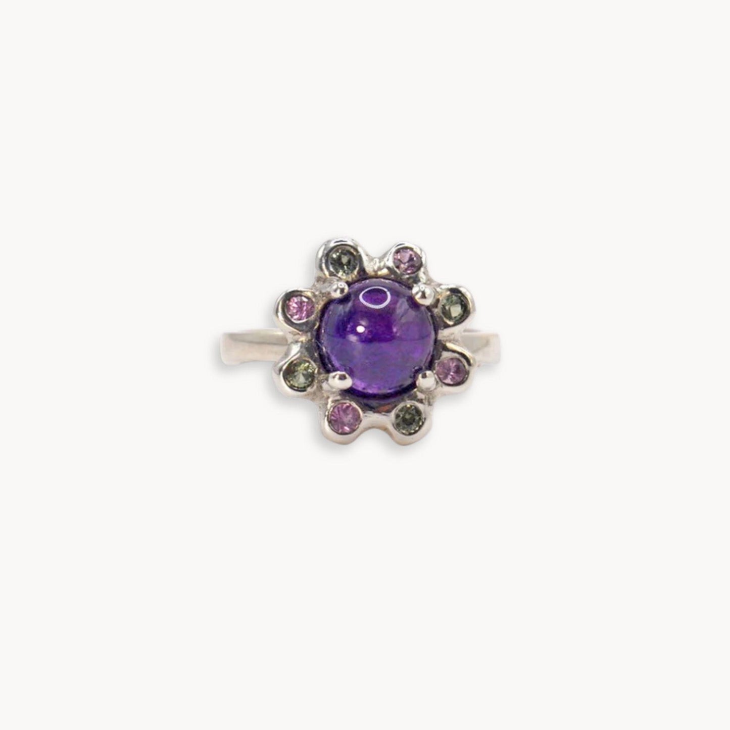 Avalon Ring | Deep African Amethyst & Sapphire Ring