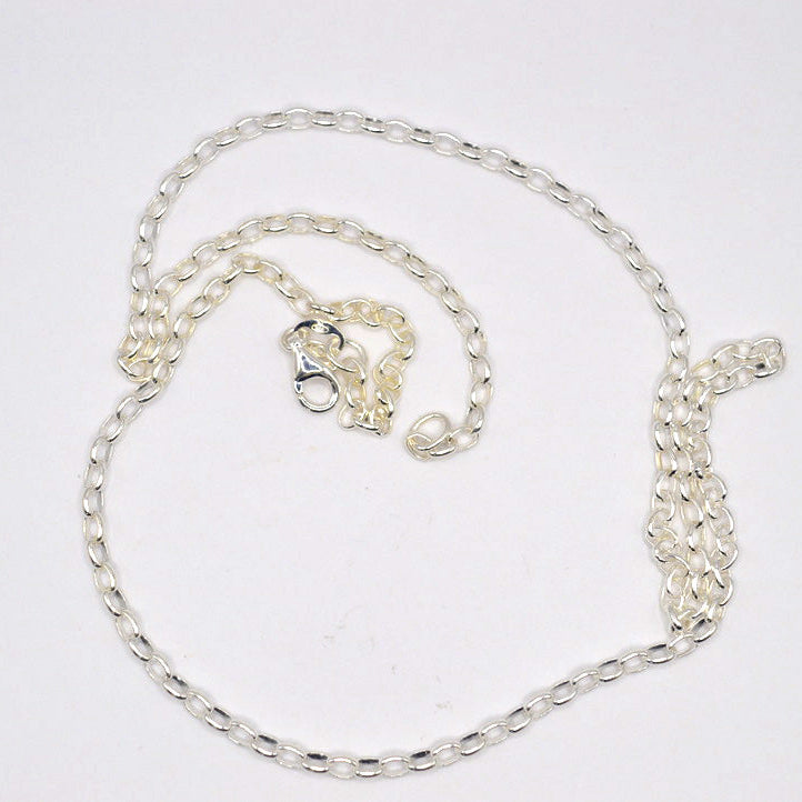 Oval Belcher Chain Necklace