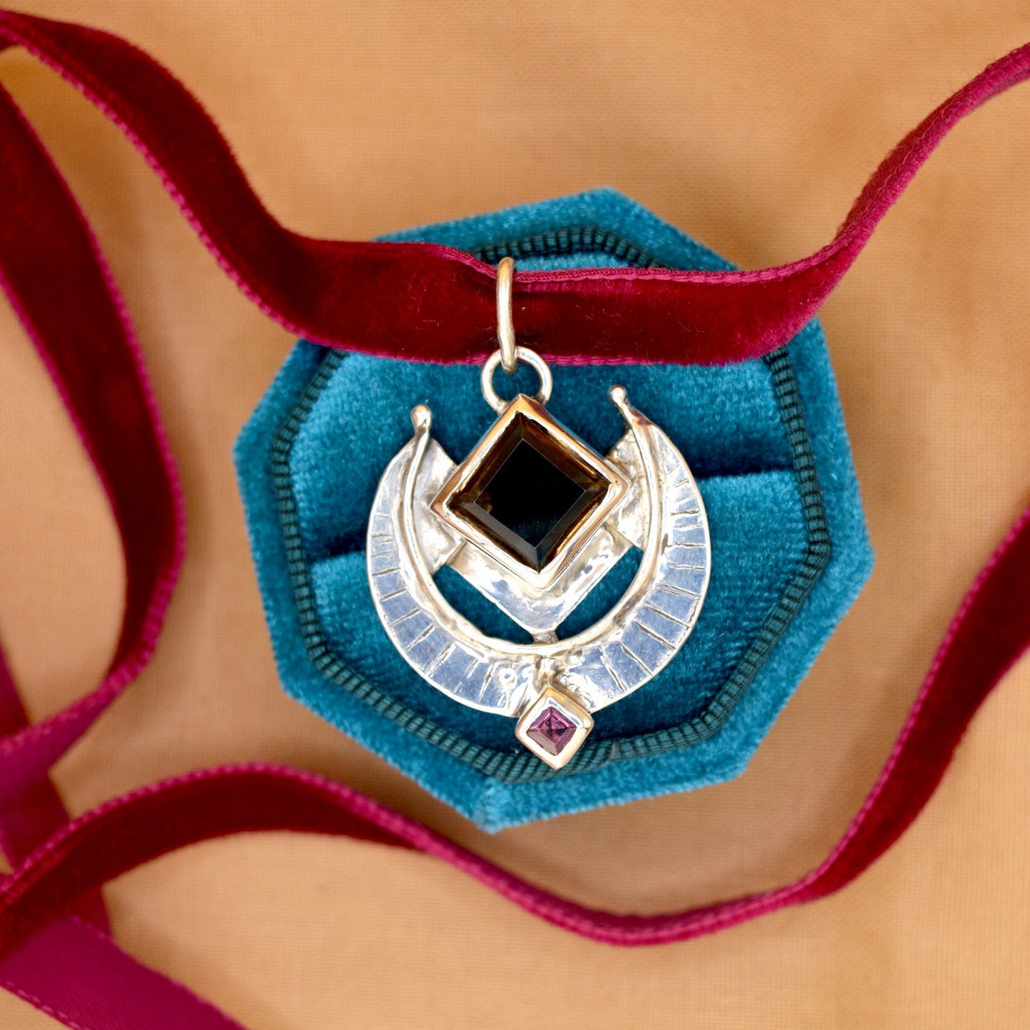 Merlin's Talisman | Smoky Quartz & Rhodolite Garnet Sterling Silver