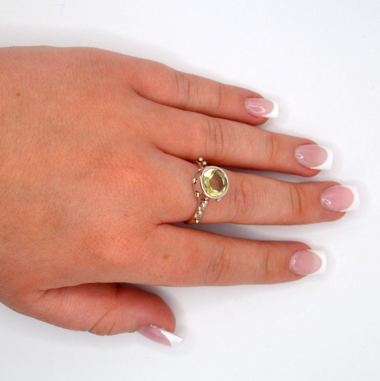 Camelot Ring | Gold & Silver Handcrafted Lemon Quartz Ring