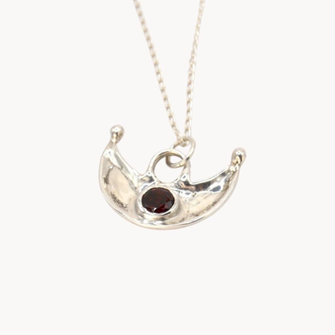 Garnet Moon Pendant