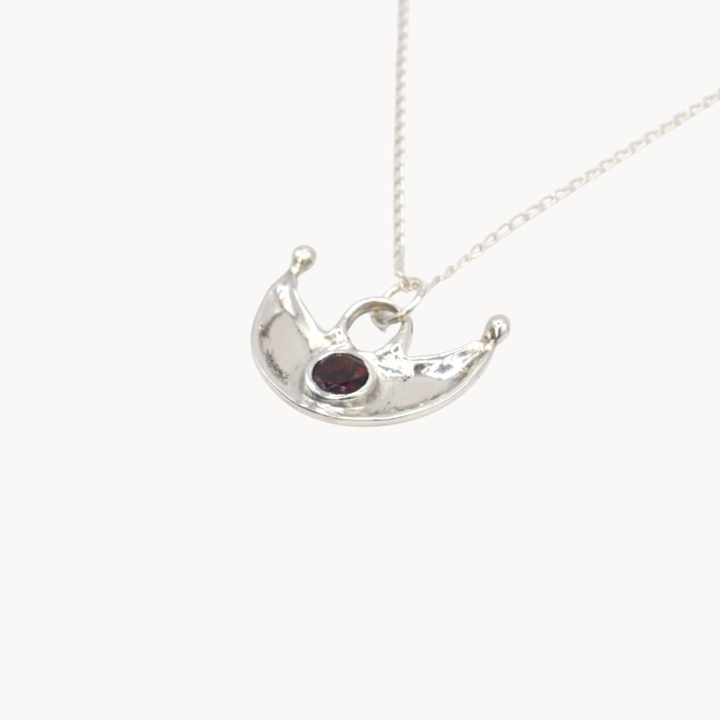 Garnet Moon Pendant