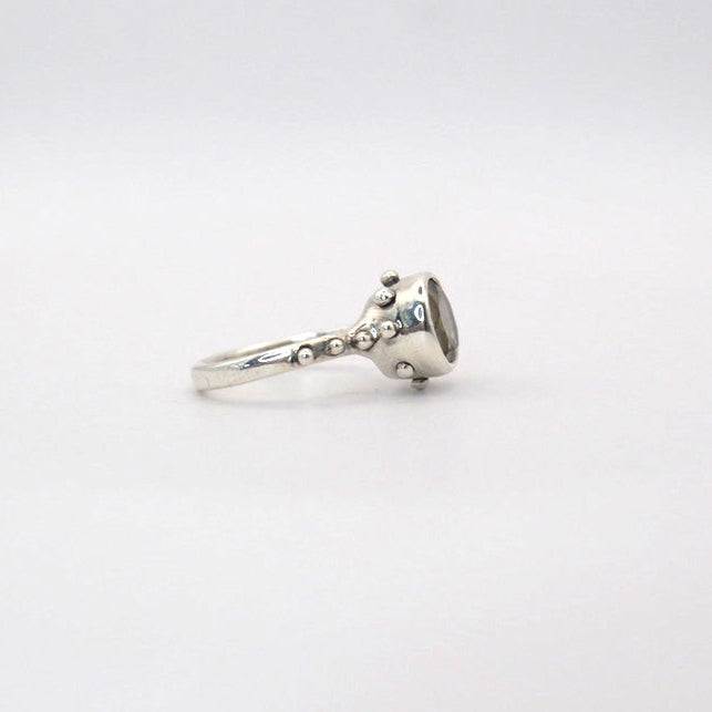 Camelot Ring | Gold & Silver Handcrafted Lemon Quartz Ring