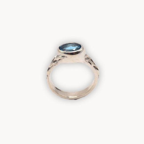 Azure Ring | Sterling Silver & Sky Blue Topaz Ring