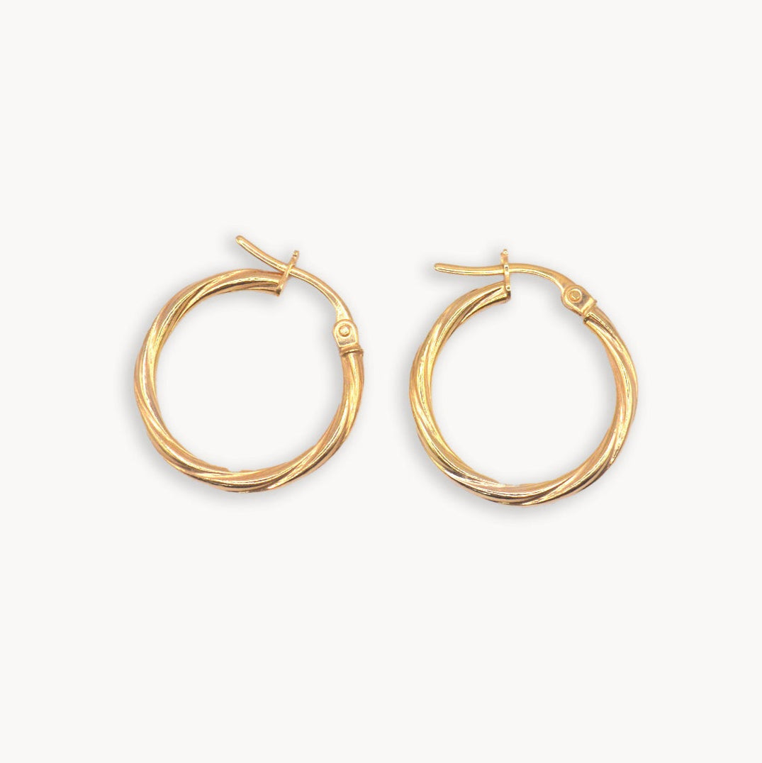 Italian 9ct Gold Hoop Earrings