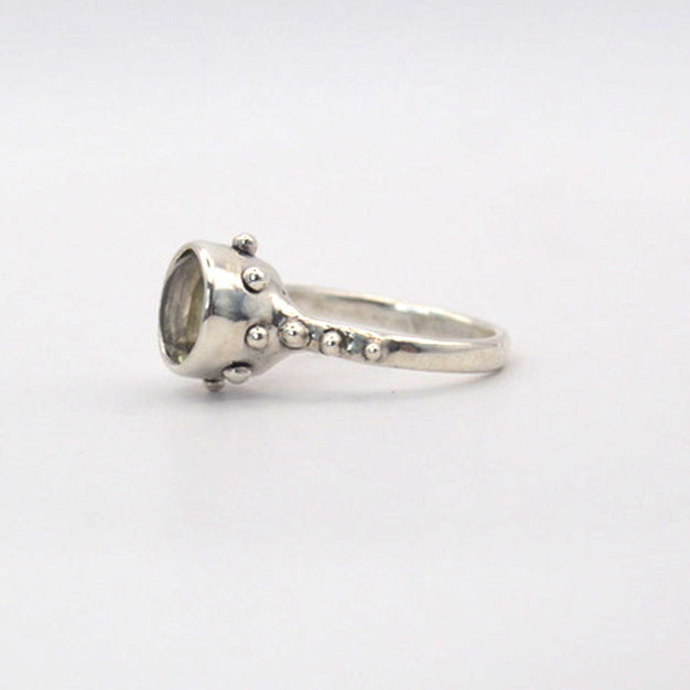 Camelot Ring | Gold & Silver Handcrafted Lemon Quartz Ring