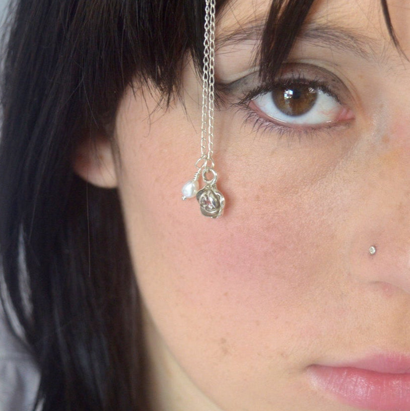Venus Rose Necklace | Ancient Sterling Silver & Sapphire Talisman