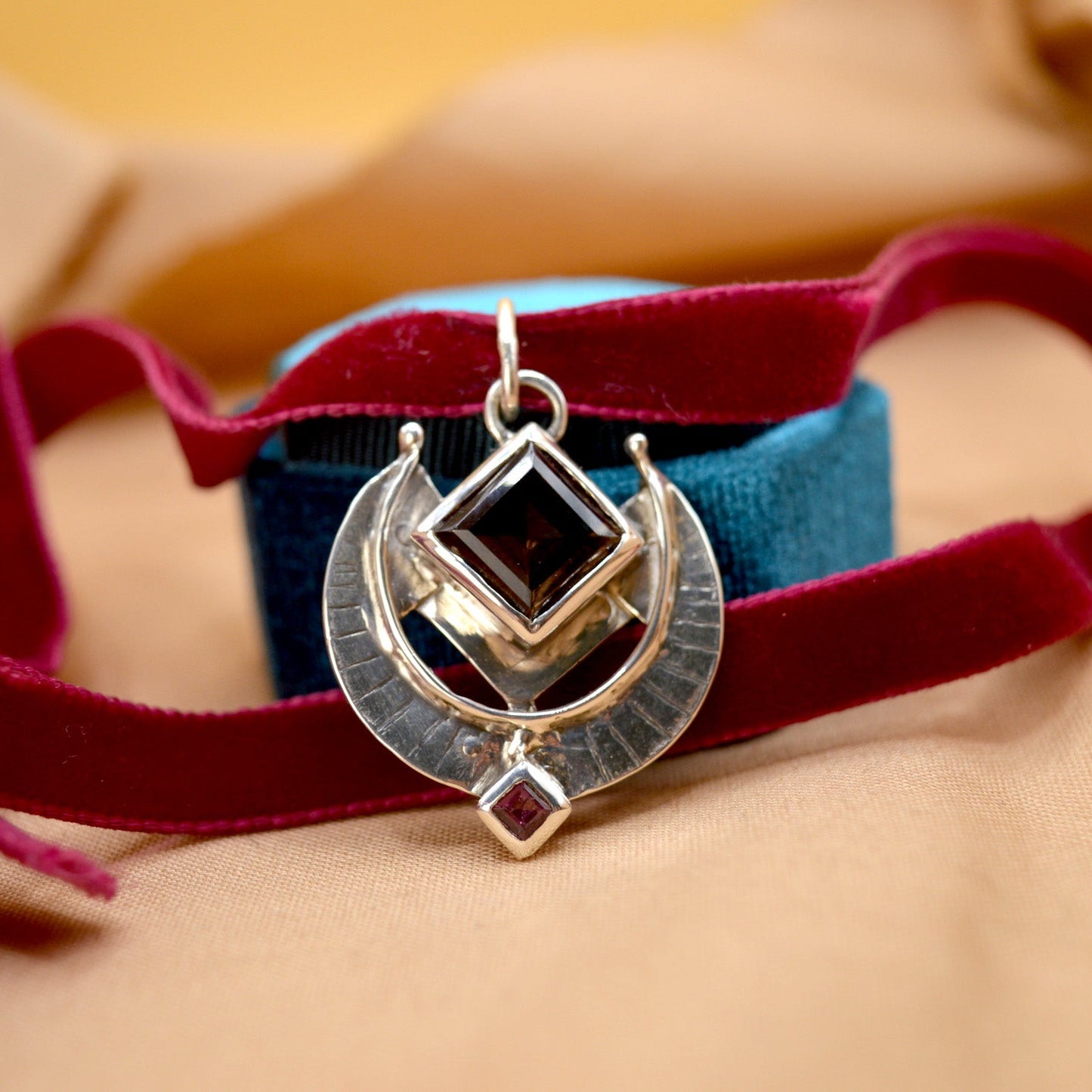 Merlin's Talisman | Smoky Quartz & Rhodolite Garnet Sterling Silver