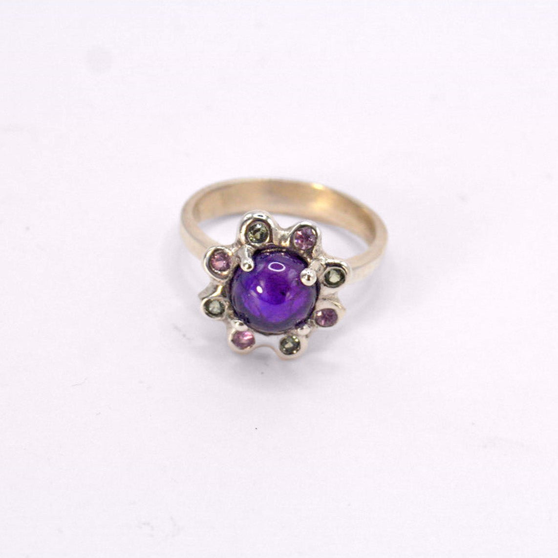 Avalon Ring | Deep African Amethyst & Sapphire Ring