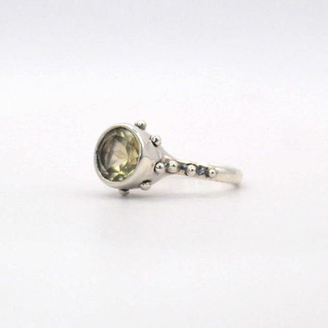 Camelot Ring | Gold & Silver Handcrafted Lemon Quartz Ring