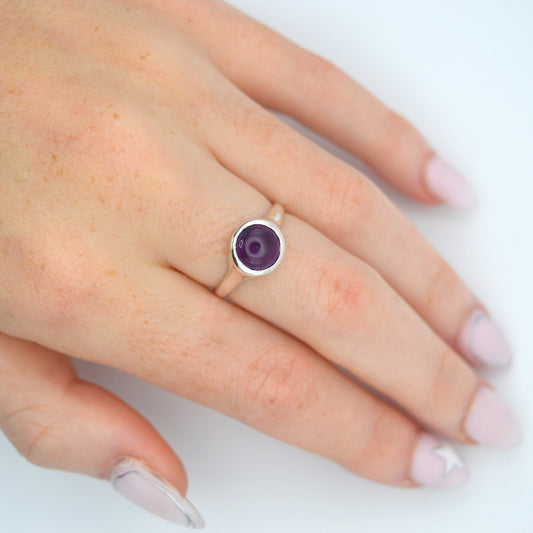 Artemis Ring | Celestial African Amethyst Sterling Silver Ring