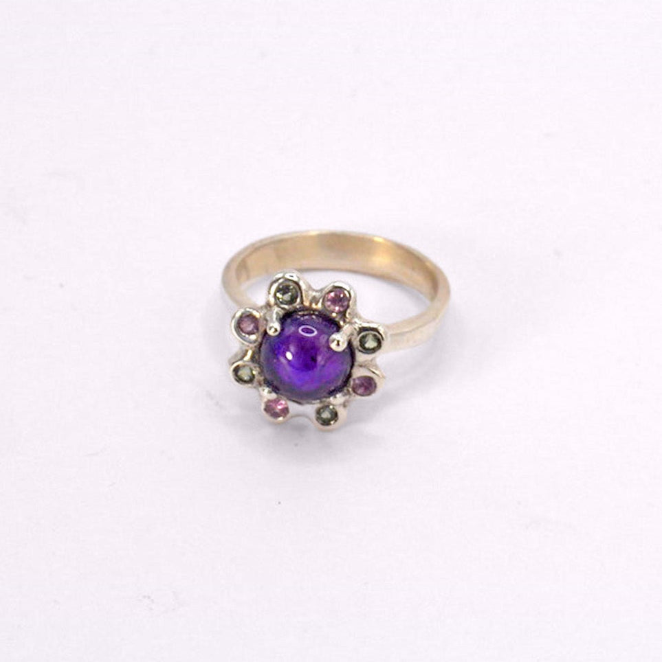 Avalon Ring | Deep African Amethyst & Sapphire Ring