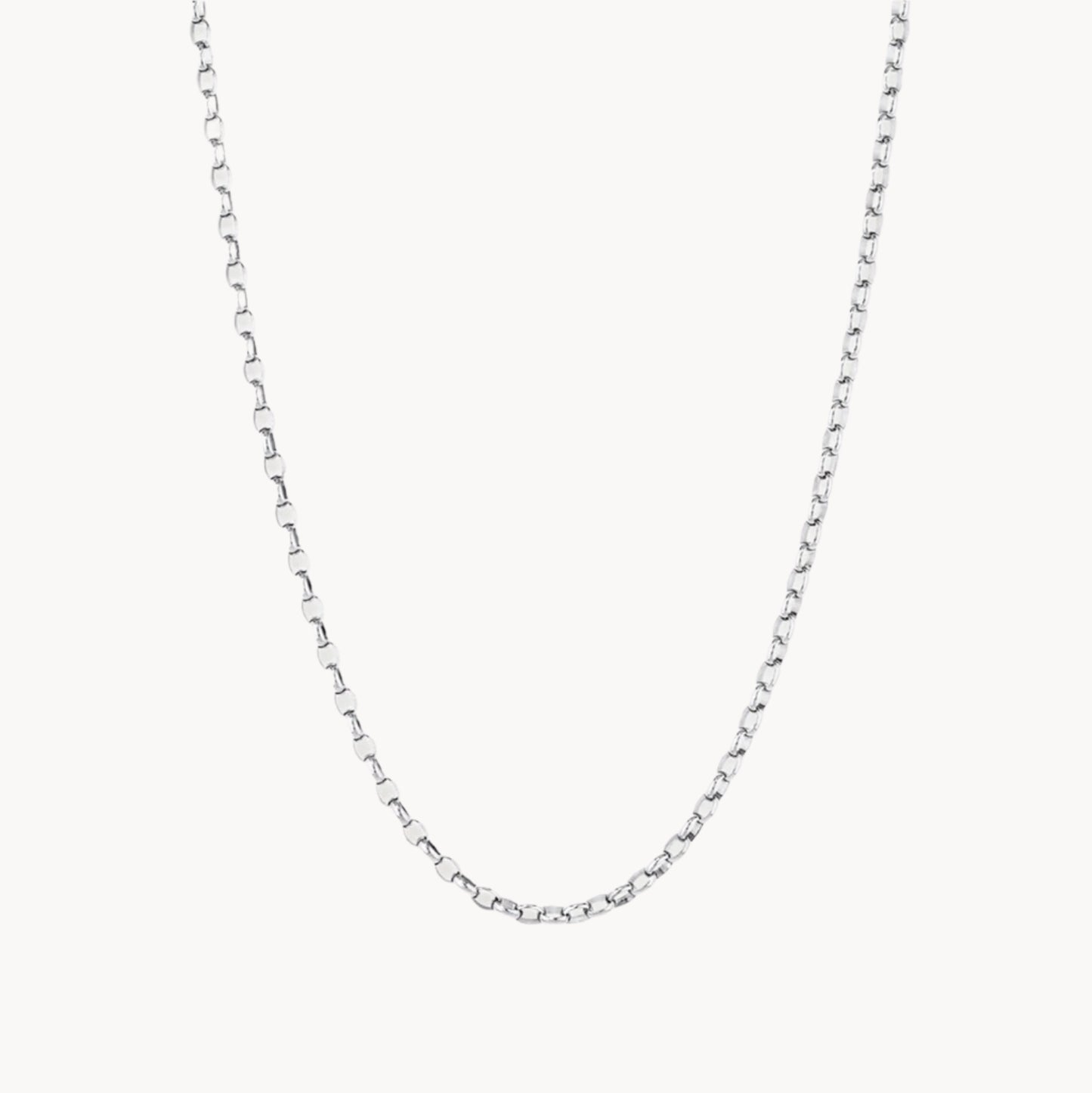 Oval Belcher Chain Necklace