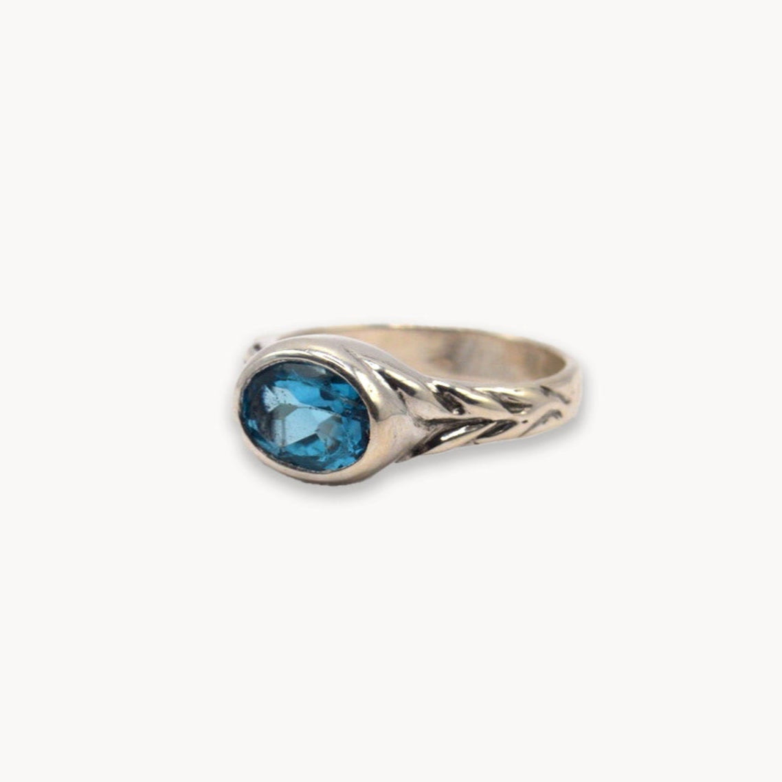 Azure Ring | Sterling Silver & Sky Blue Topaz Ring