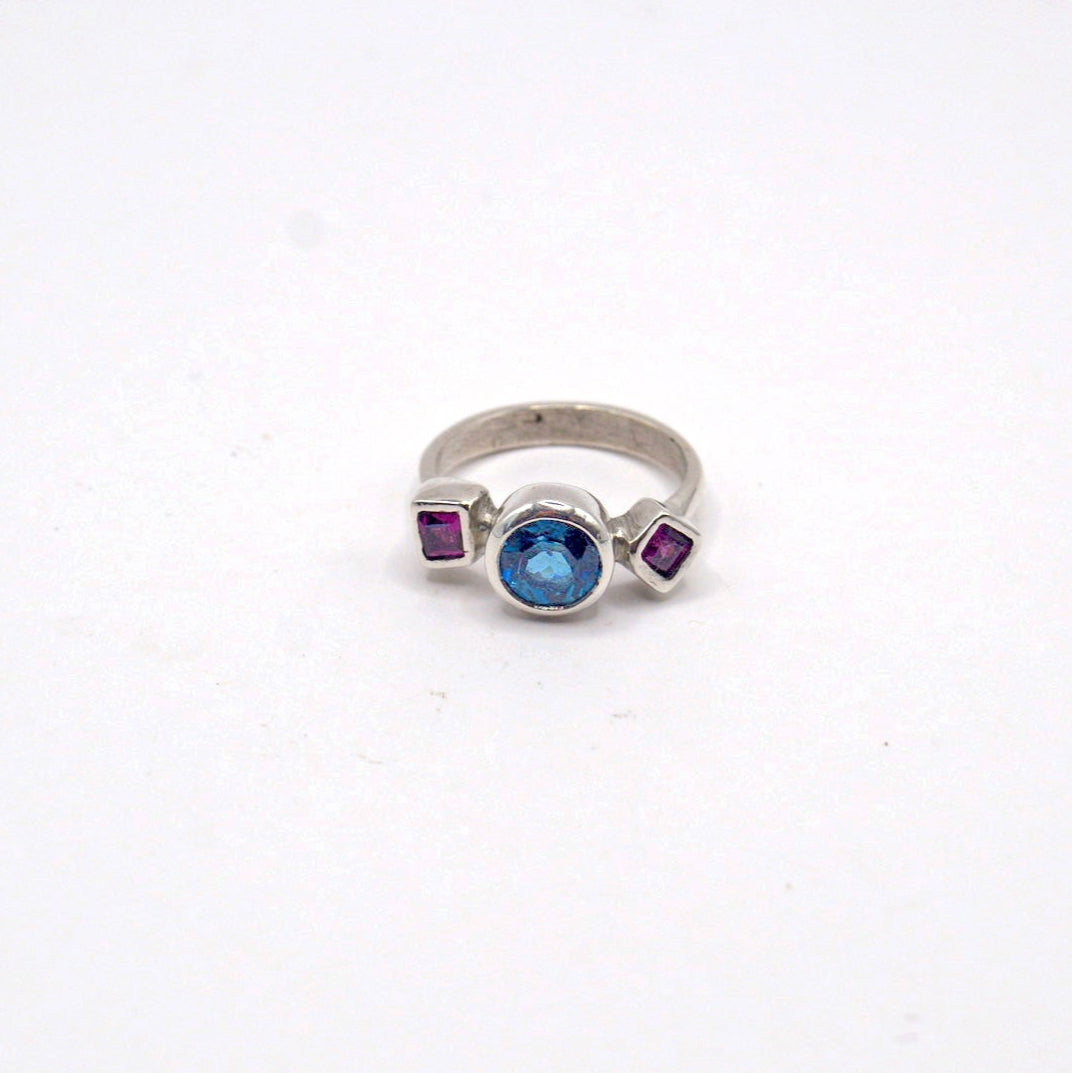 Valentina Ring | Handcrafted London Topaz & Garnet Ring