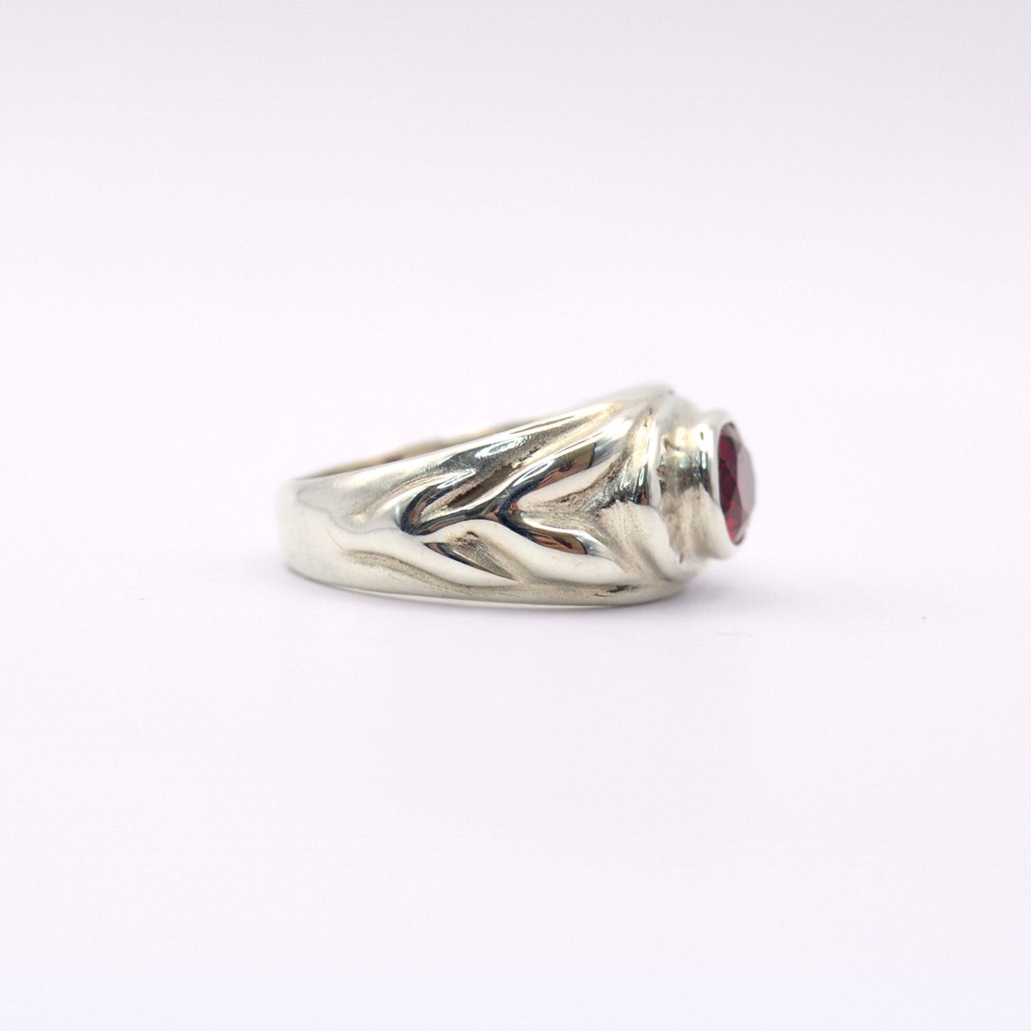 Hestia Ring: Gold or Sterling Silver Ruby Ring