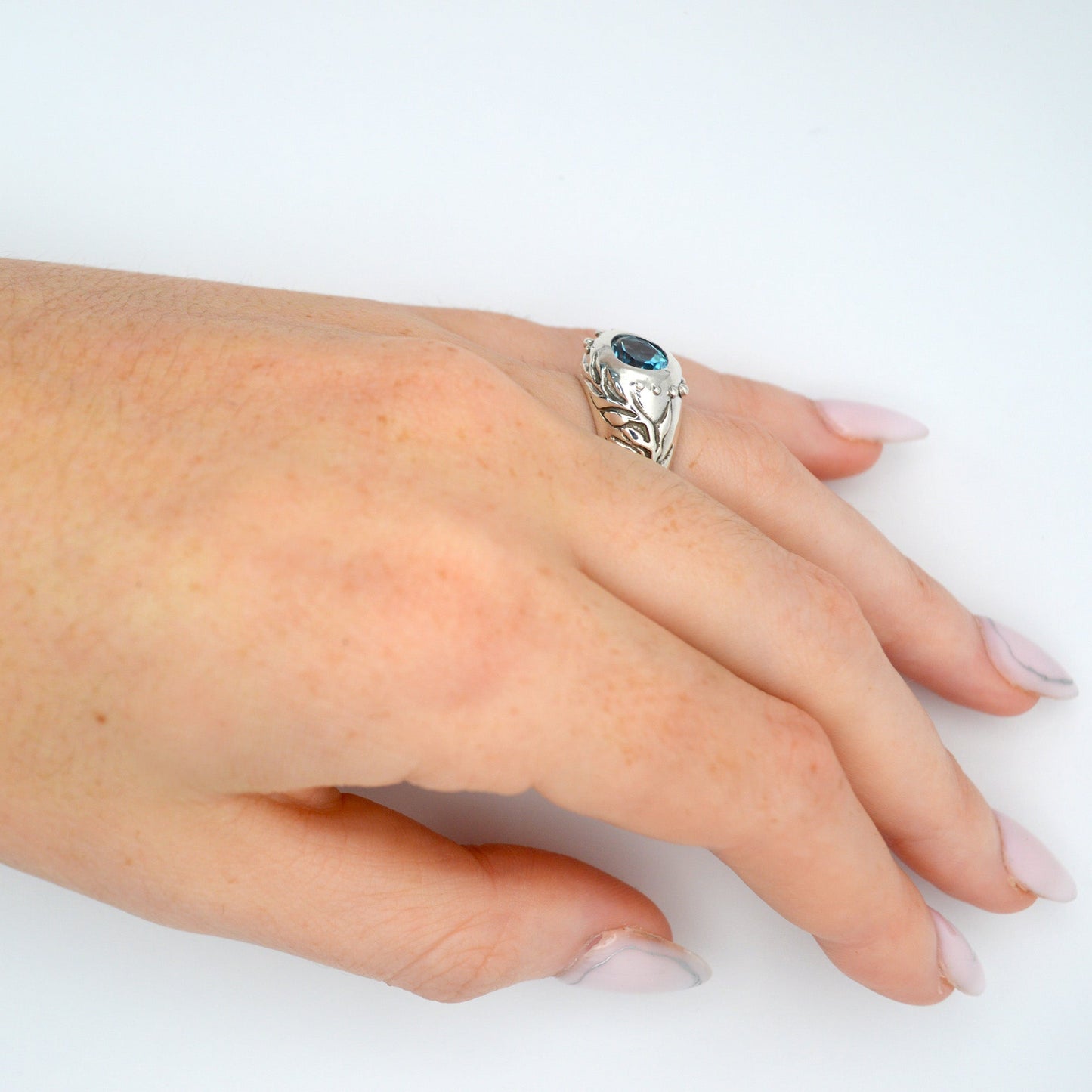 Thalassa Ring | Sterling Silver & Blue Topaz