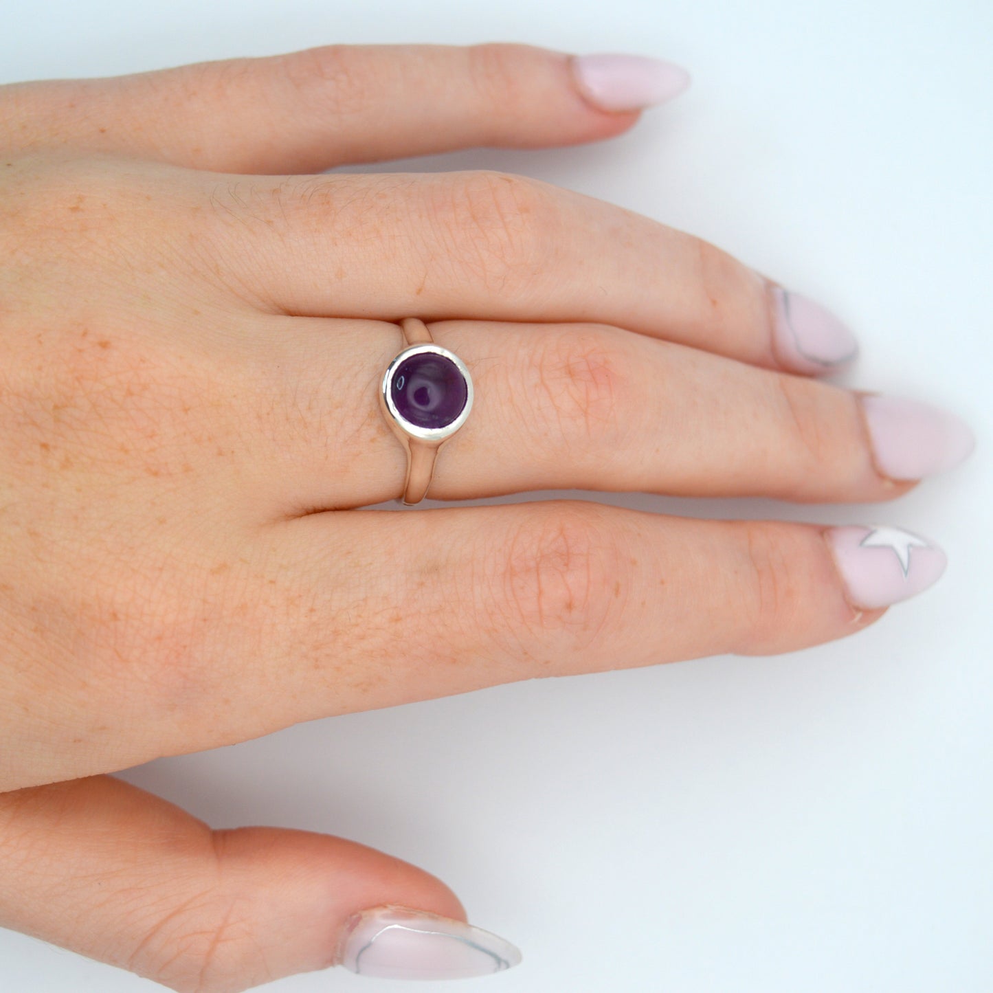 Artemis Ring | Celestial African Amethyst Sterling Silver Ring