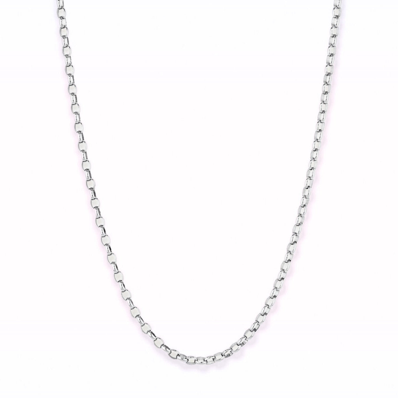 Oval Belcher Chain Necklace