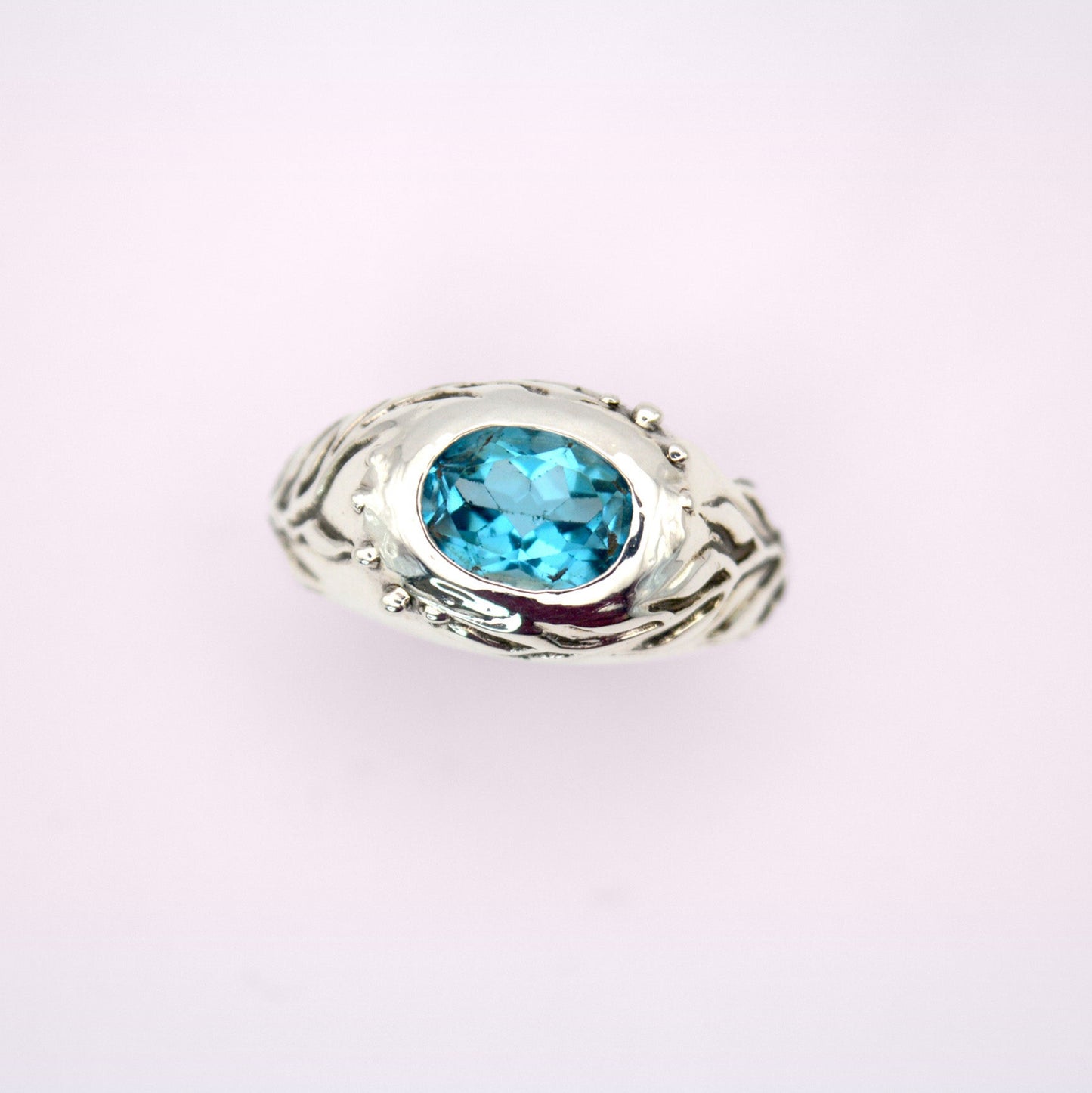 Thalassa Ring | Sterling Silver & Blue Topaz