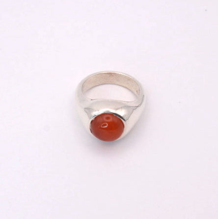 Brigid Ring | Sterling Silver & Natural Carnelian Ring