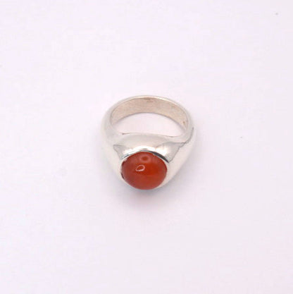 Brigid Ring | Sterling Silver & Natural Carnelian Ring