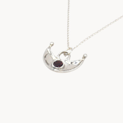 Garnet Moon Pendant