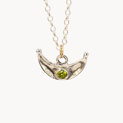 Peridot Moon Pendant