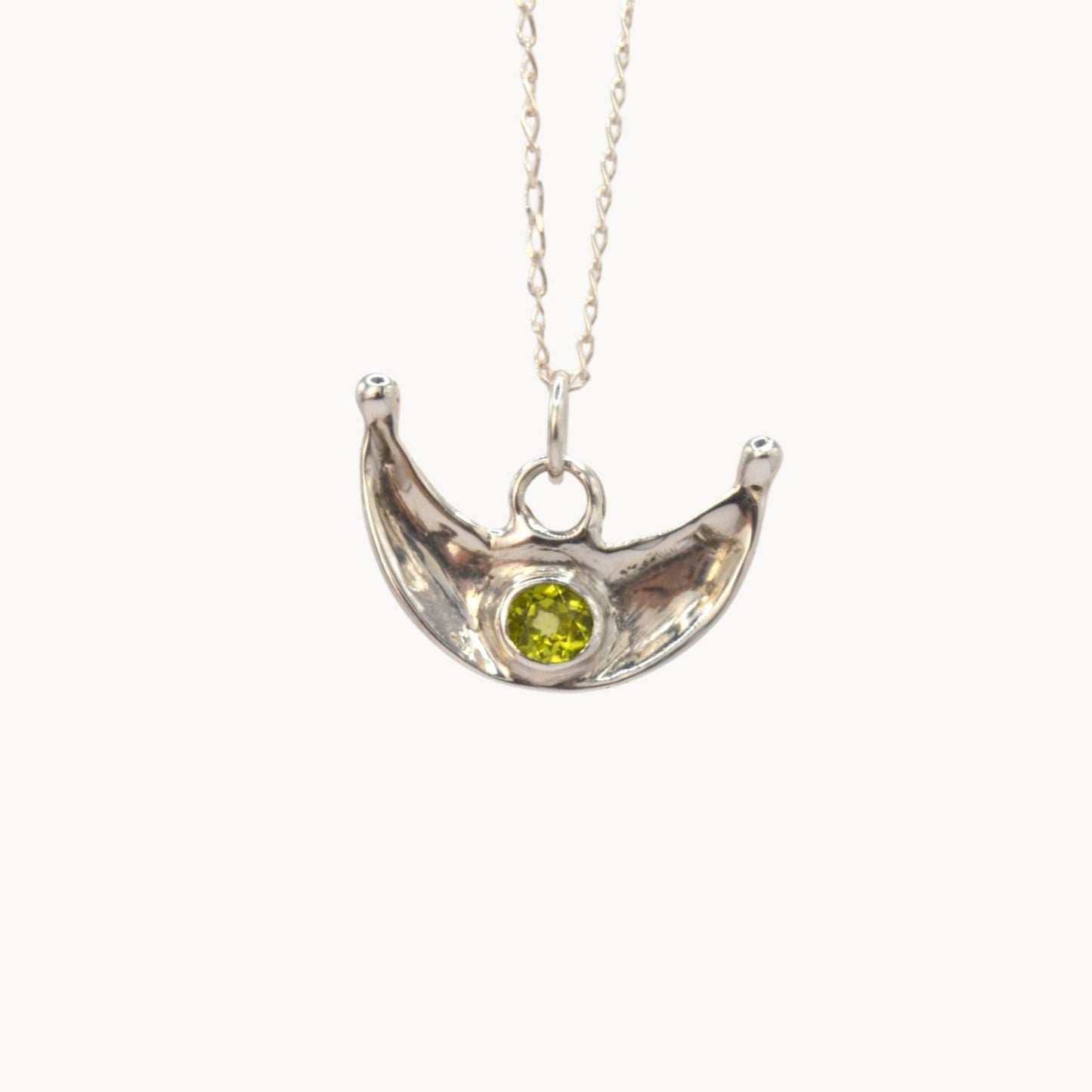 Peridot Moon Pendant