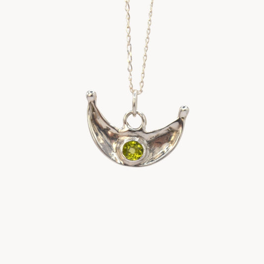 Peridot Moon Pendant