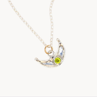Peridot Moon Pendant