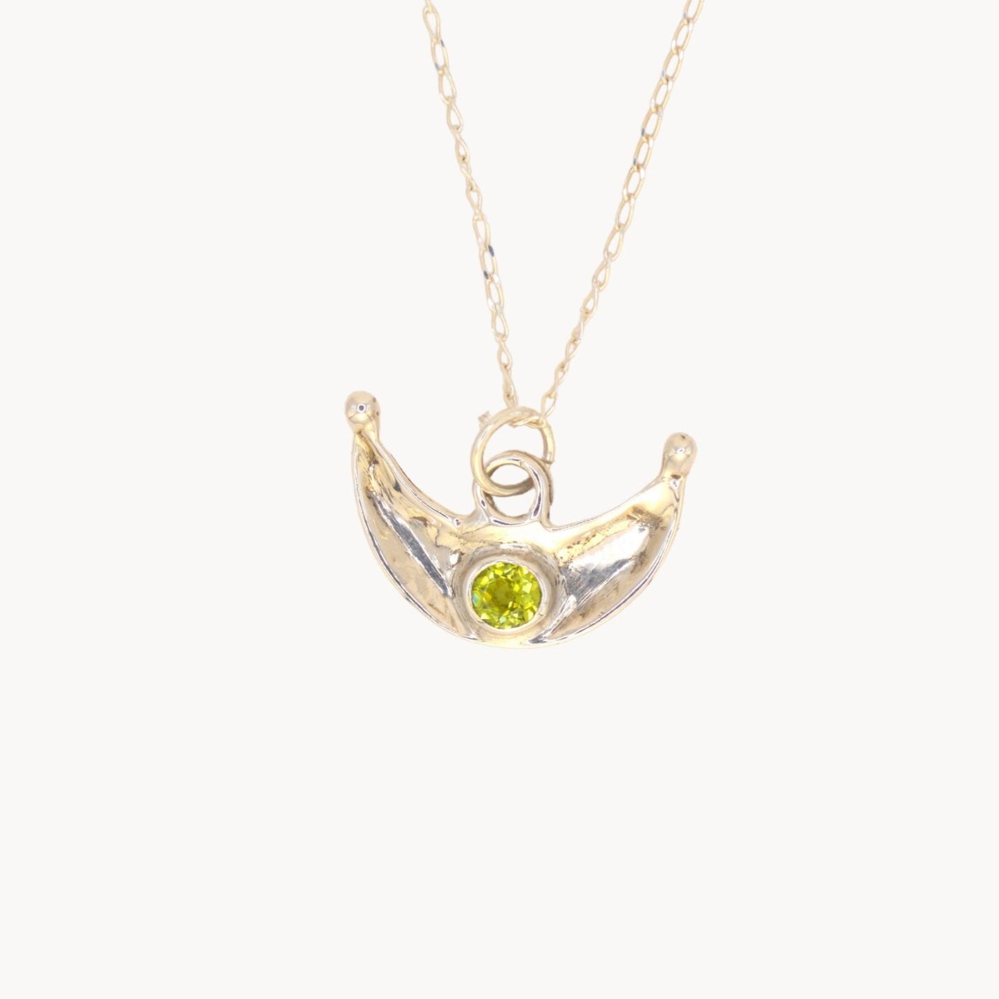 Peridot Moon Pendant