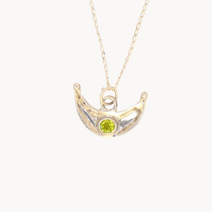 Peridot Moon Pendant