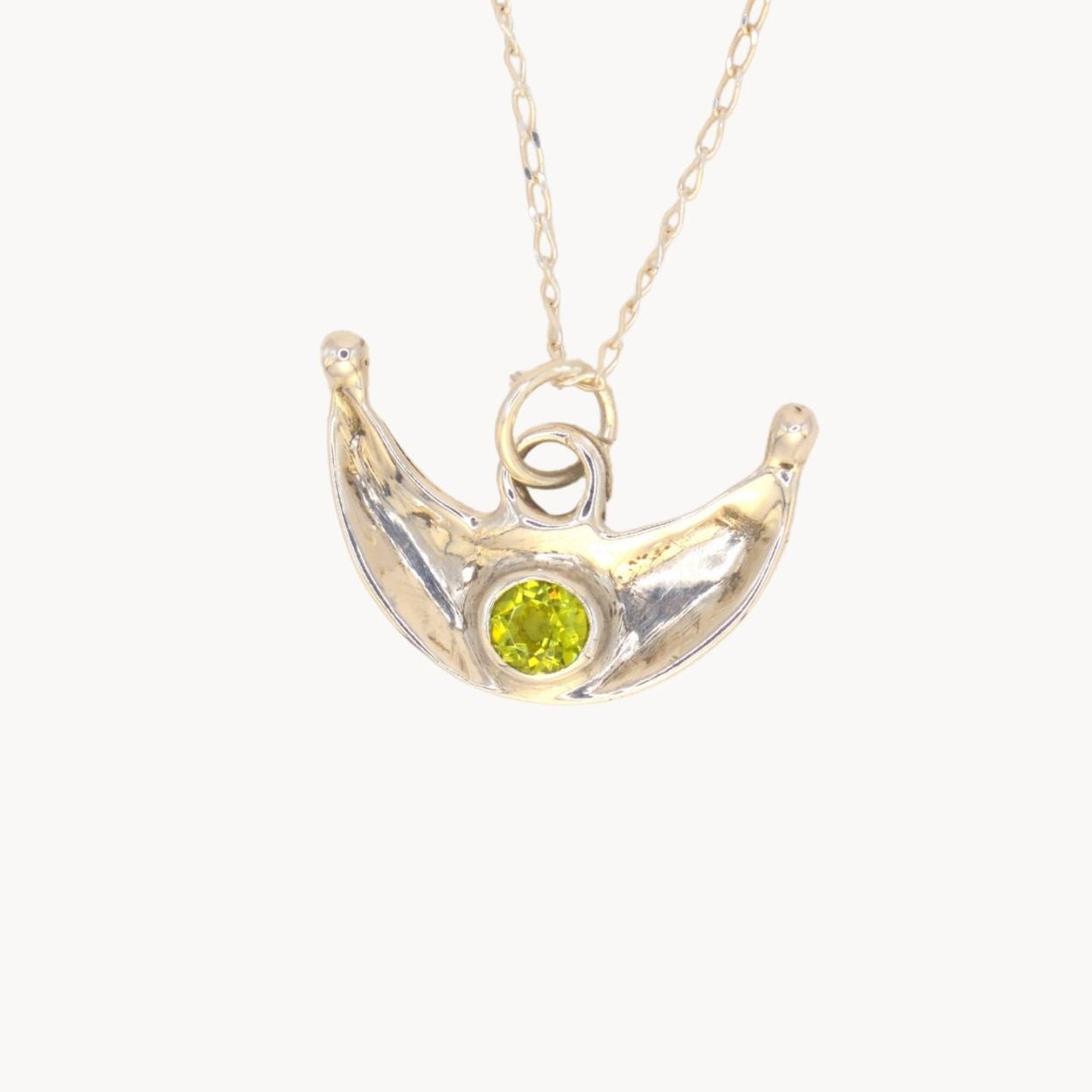 Peridot Moon Pendant