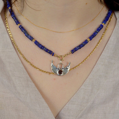 Garnet Moon Pendant