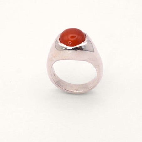 Brigid Ring | Sterling Silver & Natural Carnelian Ring