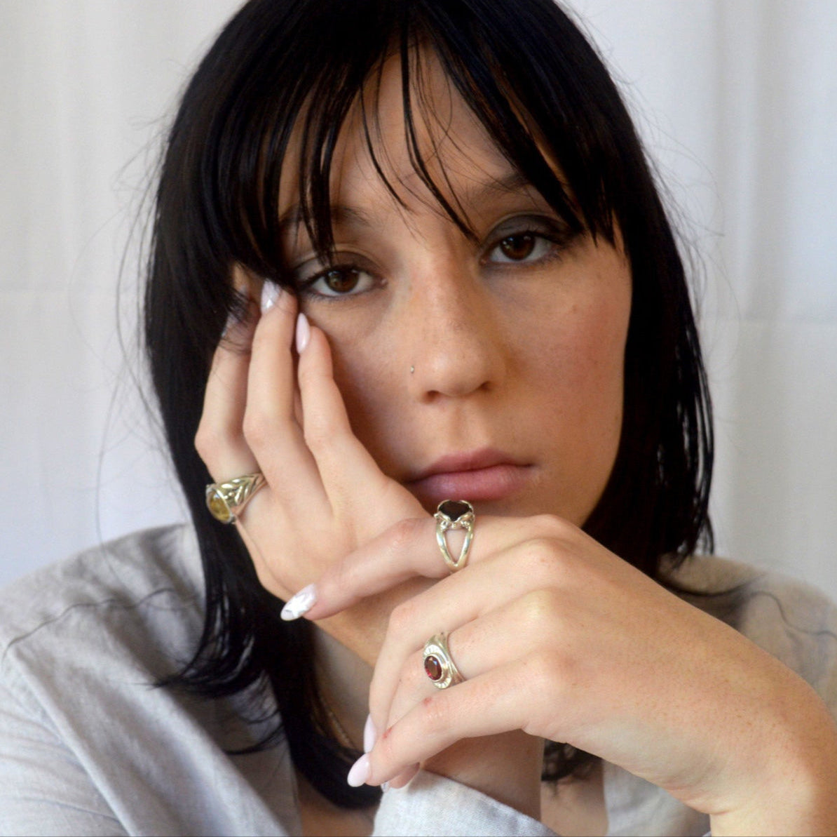 Morgan le Fay Ring | Beautiful Smokey Quartz Silver and Gold Jewellery