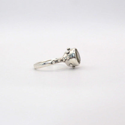 Camelot Ring | Gold & Silver Handcrafted Lemon Quartz Ring