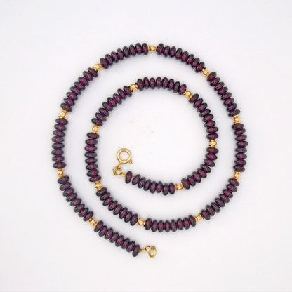 Exquisite Garnet and Solid Gold Necklace