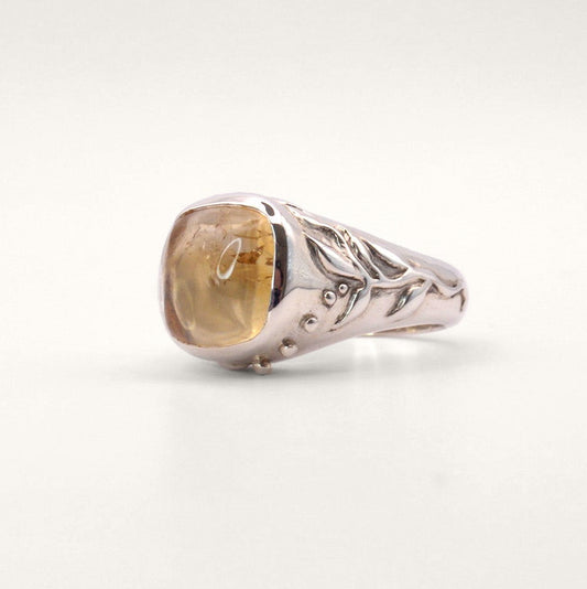 Golden Grail Ring | Sterling Silver & Citrine Gemstone Ring