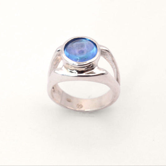The Oracle Ring | A Unique Sterling Silver Ring with Indigo Blue Topaz