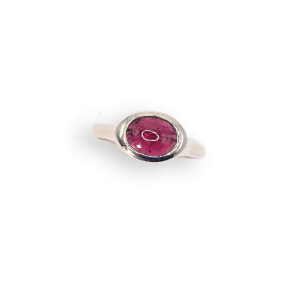 Raspberry Gaze Ring | Sterling Silver Garnet Ring