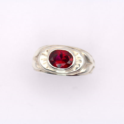 Hestia Ring: Gold or Sterling Silver Ruby Ring