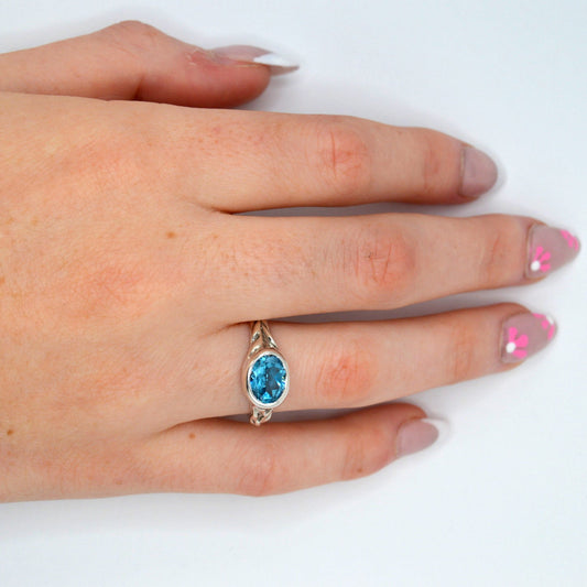 Azure Ring | Sterling Silver & Sky Blue Topaz Ring
