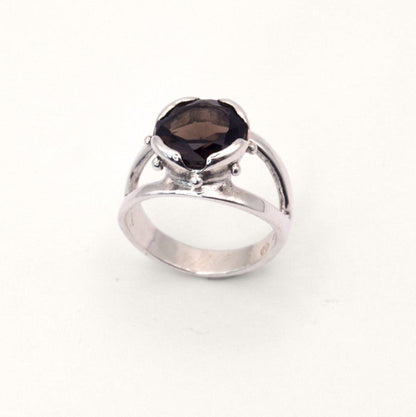 Morgan le Fay Ring | Beautiful Smokey Quartz Silver and Gold Jewellery