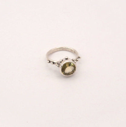 Camelot Ring | Gold & Silver Handcrafted Lemon Quartz Ring