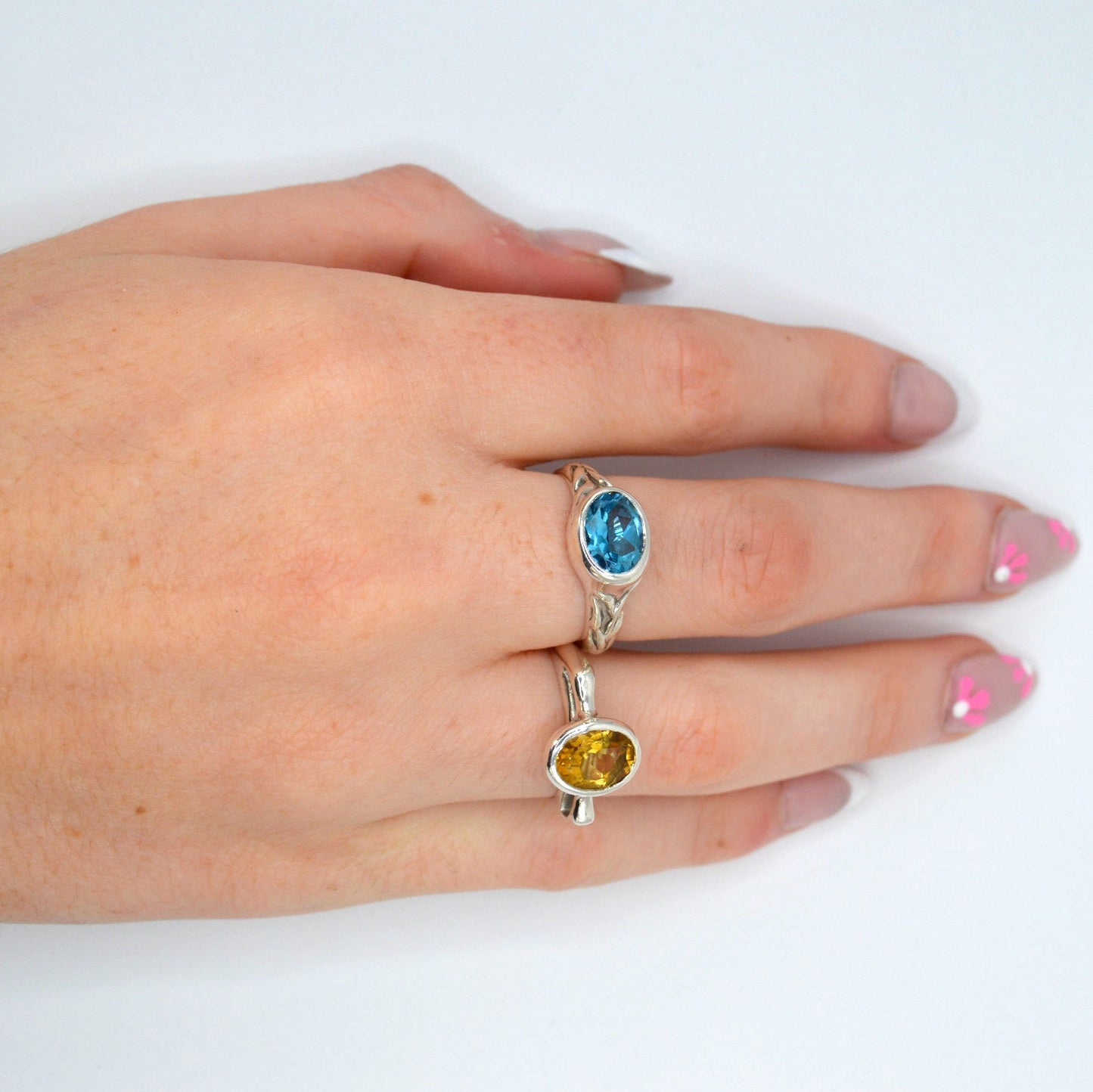 Solara's Radiance | Art Deco Sterling Silver Ring with Citrine