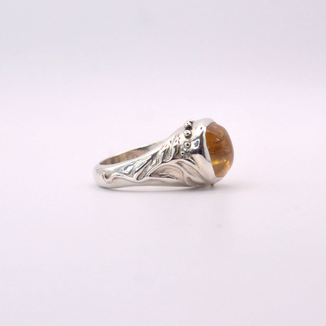 Golden Grail Ring | Sterling Silver & Citrine Gemstone Ring