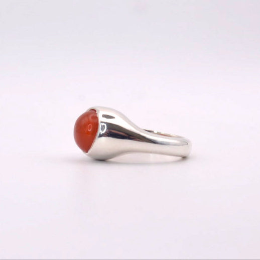Brigid Ring | Sterling Silver & Natural Carnelian Ring