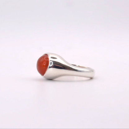 Brigid Ring | Sterling Silver & Natural Carnelian Ring